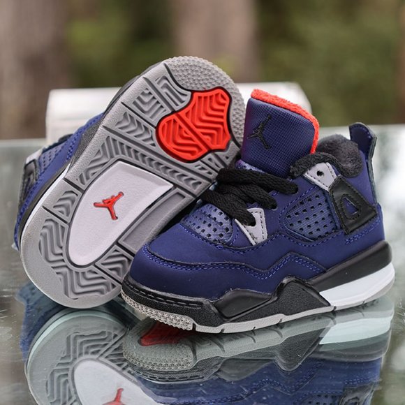 Nike Air Jordan 4 Retro Winter TD Loyal Blue Size 4C - Picture 2 of 13